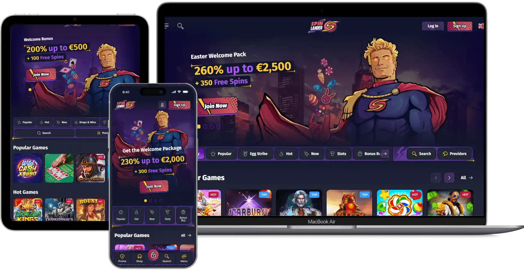 SpinLander Available Devices